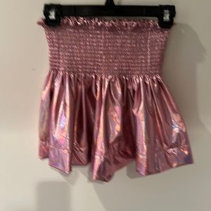 XS Queen of Sparkles pink metallic shorts